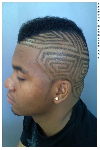 Black  Hairstyles on Gucci Mane With The Geometric Design